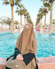 Alsyahra Exclusive French Khimar Handless Fatimah Size XL Soft Crown Exclusive