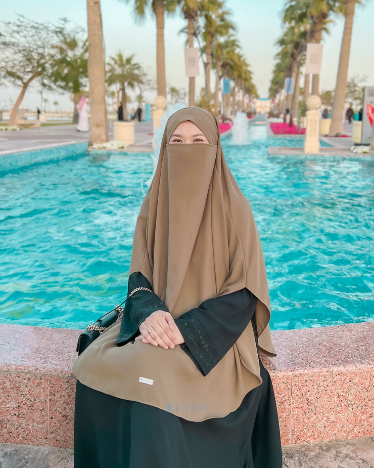 Alsyahra Exclusive French Khimar Handless Fatimah Size XL Soft Crown Exclusive