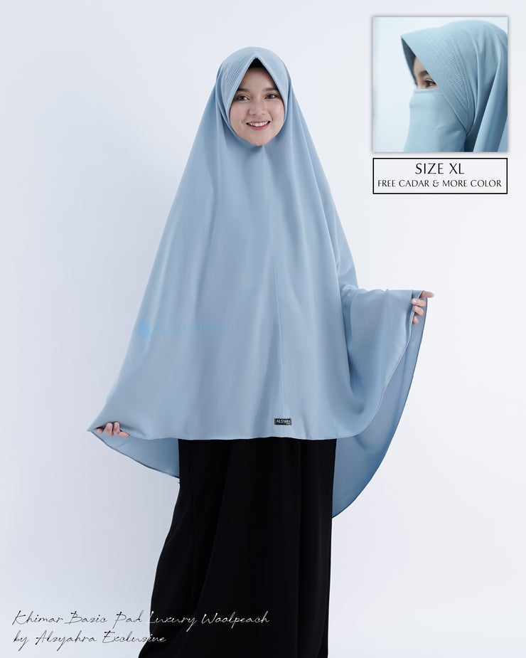 Set Khimar Pad Syari Size XL Cadar Tali Luxury Wolfis Alsyahra Exclusive