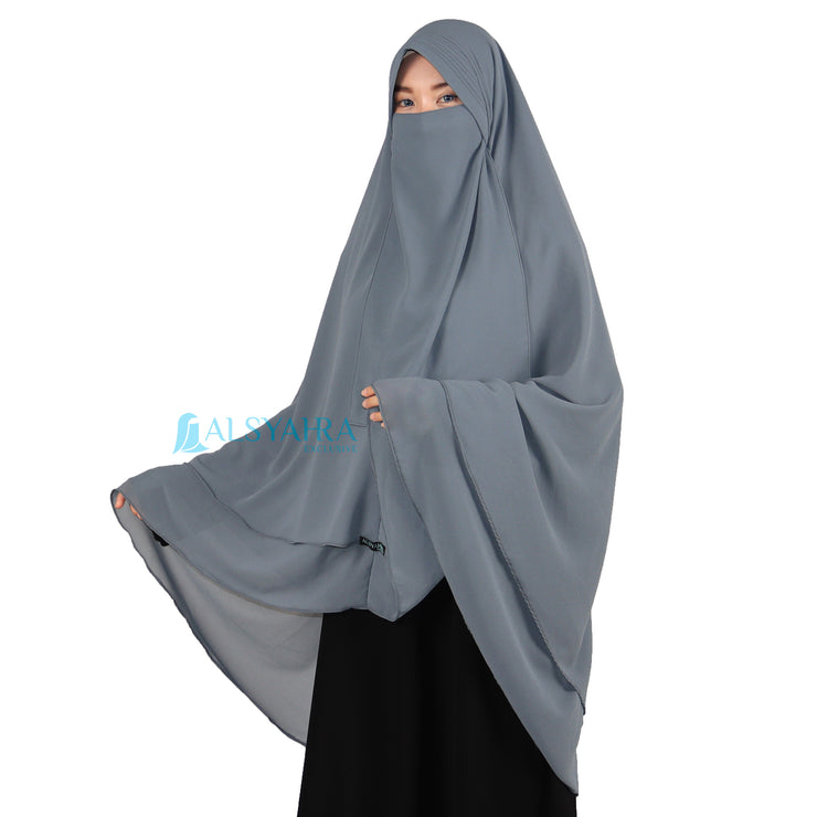 Set Khimar Syari Cerutti 2 Layer Size XL Alsyahra Exclusive