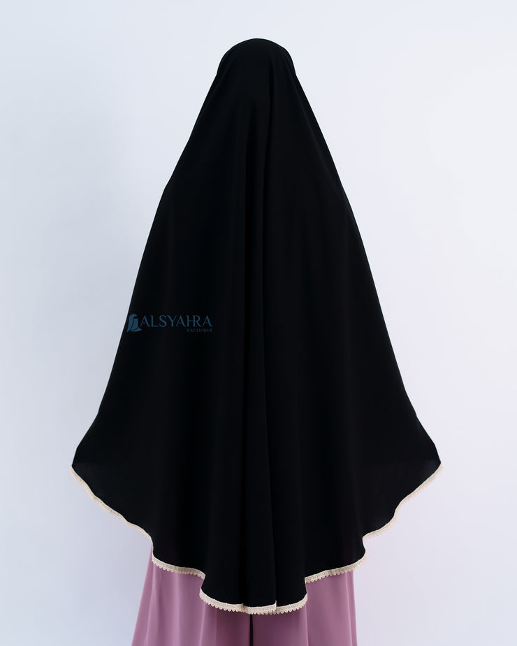 Alsyahra Exclusive Set Khimar Halimah Niqab Bandana Jetblack