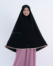 Alsyahra Exclusive Set Khimar Halimah Niqab Bandana Jetblack