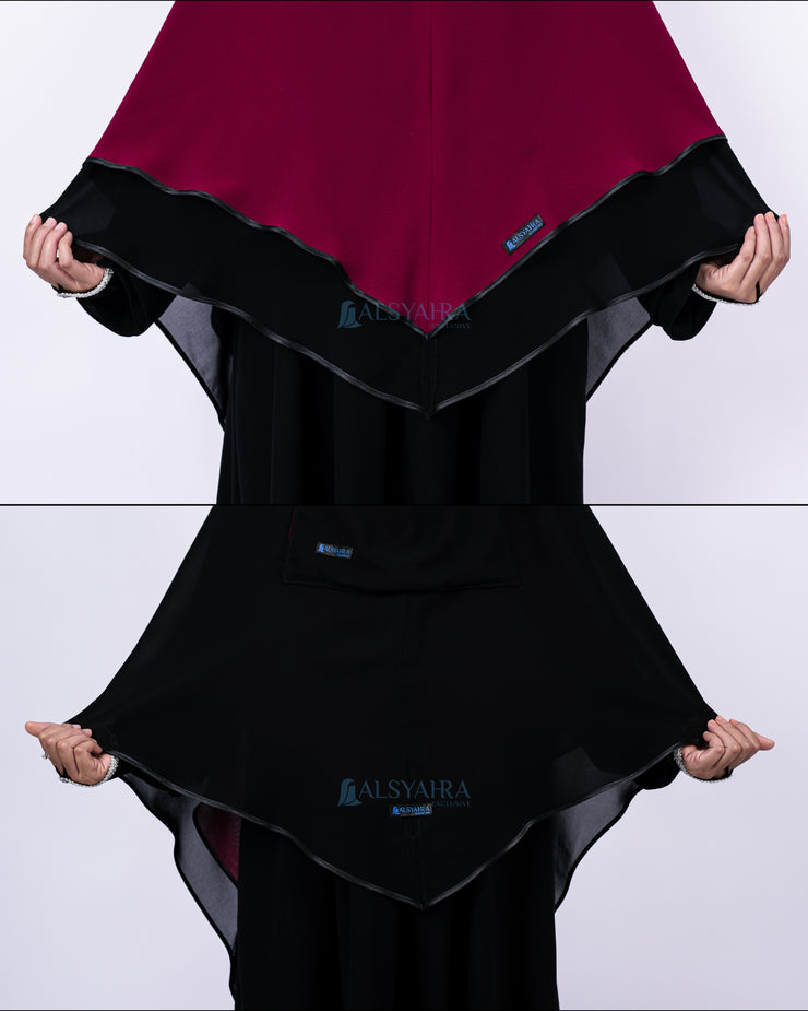 Set Khimar Maleeka Bisban Queen BolBal 2 Material Alsyahra Exclusive XXL
