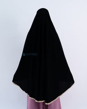 Alsyahra Exclusive Set Khimar Nailah Niqab Bandana Poni Jetblack