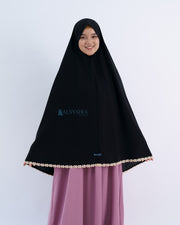 Alsyahra Exclusive Set Khimar Nailah Niqab Bandana Poni Jetblack
