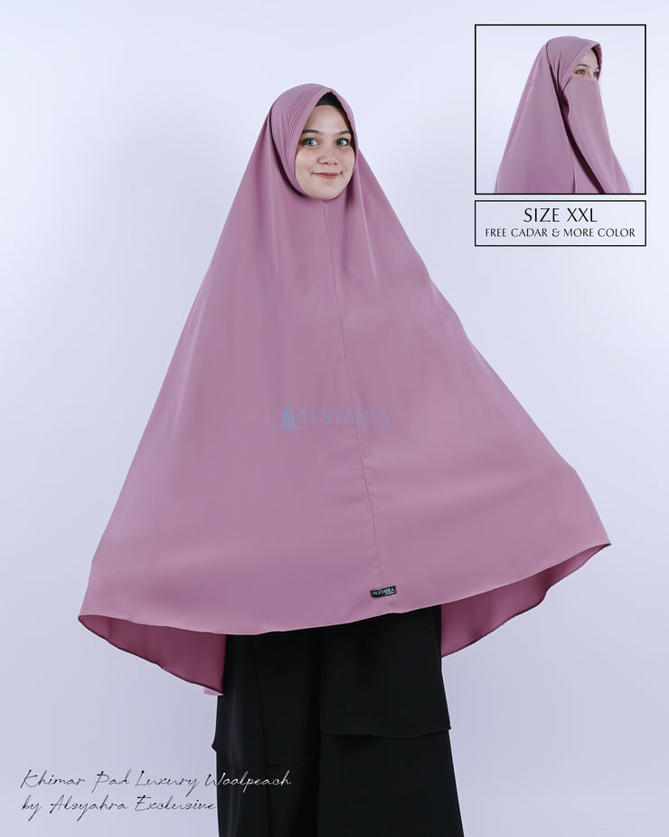 Set Khimar Pad Syari Size XXL Cadar Tali Luxury Wolfis Alsyahra Exclusive