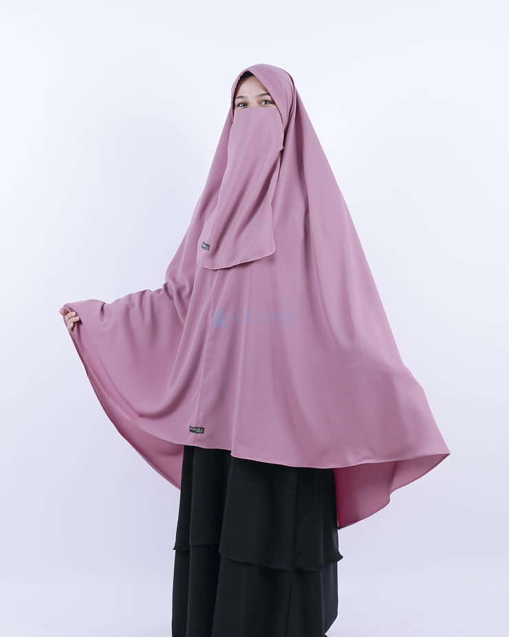 Set Khimar Pad Syari Size XXL Cadar Tali Luxury Wolfis Alsyahra Exclusive