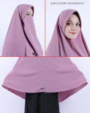 Set Khimar Pad Syari Size XXL Cadar Tali Luxury Wolfis Alsyahra Exclusive