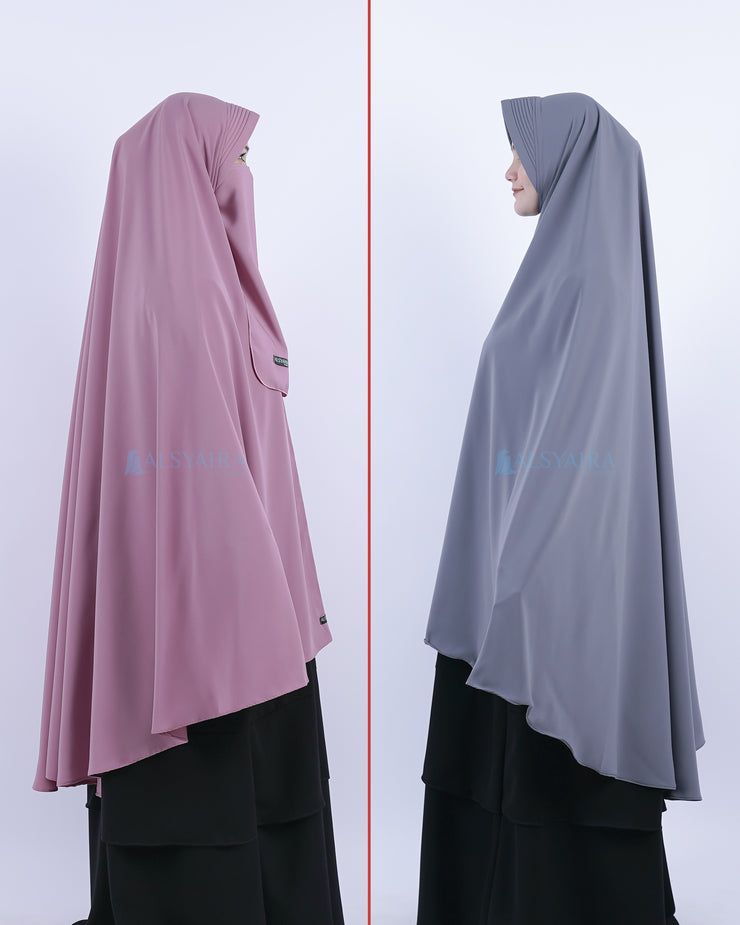Set Khimar Pad Syari Size XXL Cadar Tali Luxury Wolfis Alsyahra Exclusive