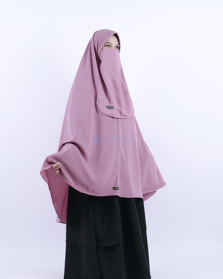 Set Khimar Pad Syari Size XXL Cadar Tali Luxury Wolfis Alsyahra Exclusive