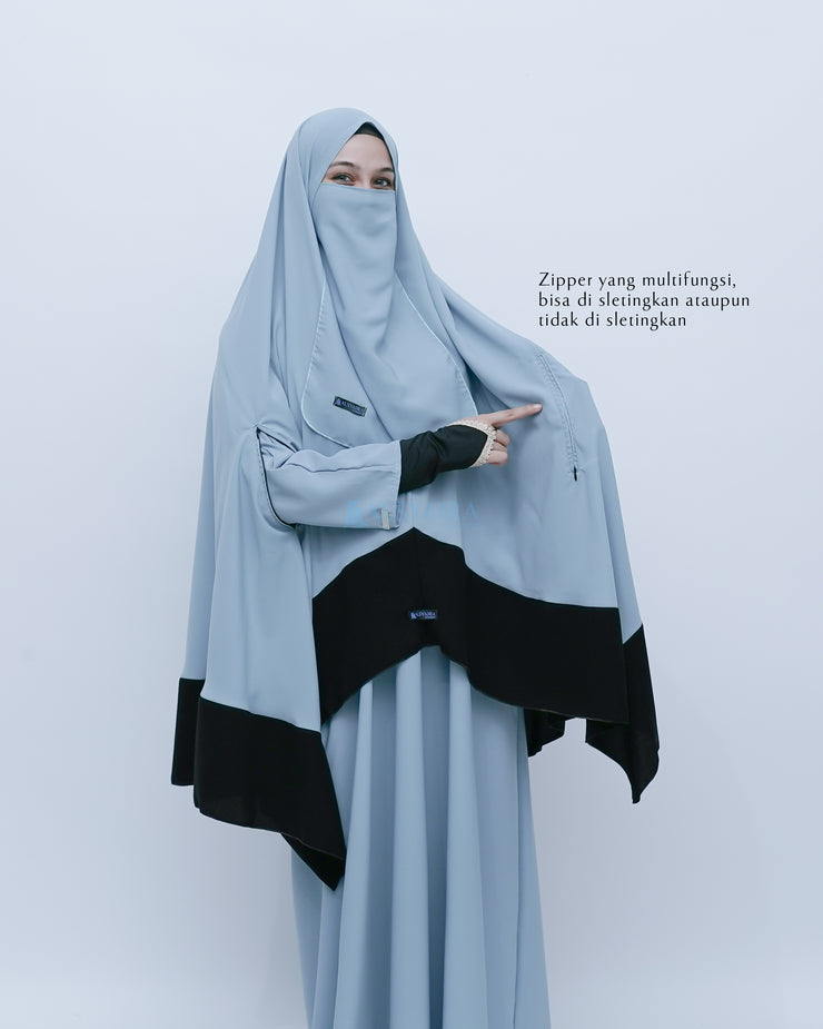 Set Khimar Syahra Handzipper Kombinasi by Alsyahra Exclusive XL