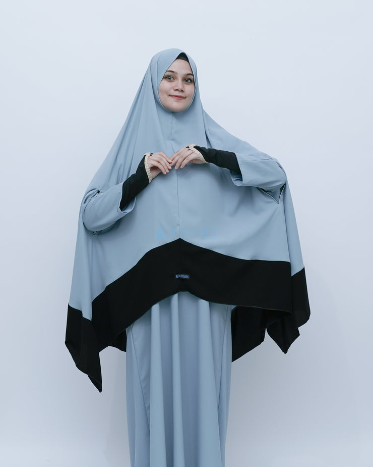 Set Khimar Syahra Handzipper Kombinasi by Alsyahra Exclusive XL