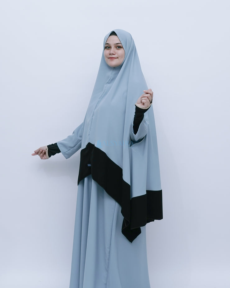 Set Khimar Syahra Handzipper Kombinasi by Alsyahra Exclusive XL