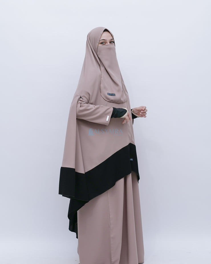 Set Khimar Syahra Handzipper Kombinasi by Alsyahra Exclusive XXL