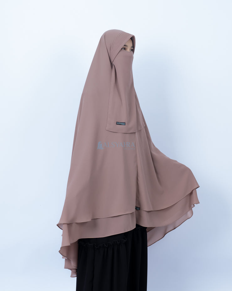 Set Khimar Syari Cerutti 2 Layer Size XXL Alsyahra Exclusive