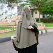 Alsyahra Exclusive Set Khimar Zayyana Zipper Size XL Soft Crown Exclusive