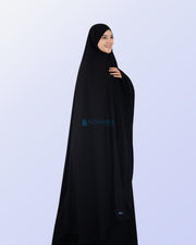 Alsyahra Exclusive Set Khimar Bandana Haramain Cadar Tali Jetblack