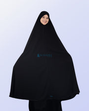 Alsyahra Exclusive Set Khimar Bandana Haramain Cadar Tali Jetblack
