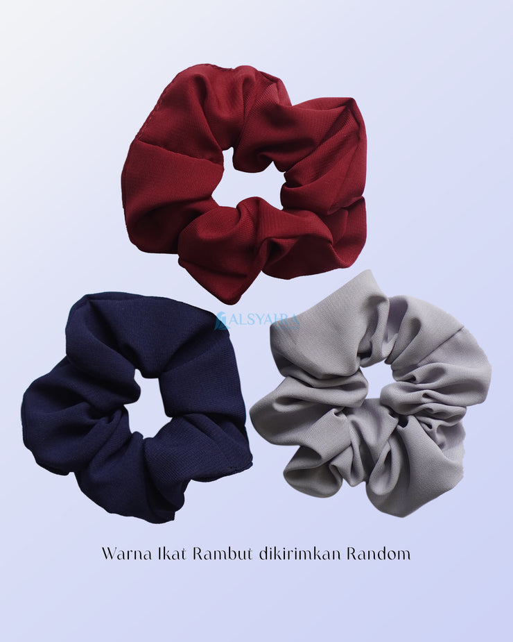 Alsyahra Exclusive Set Khimar Bandana Haramain Cadar Tali Jetblack