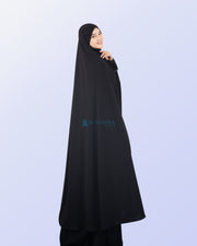Alsyahra Exclusive Set Khimar Bandana Haramain Cadar Tali Jetblack