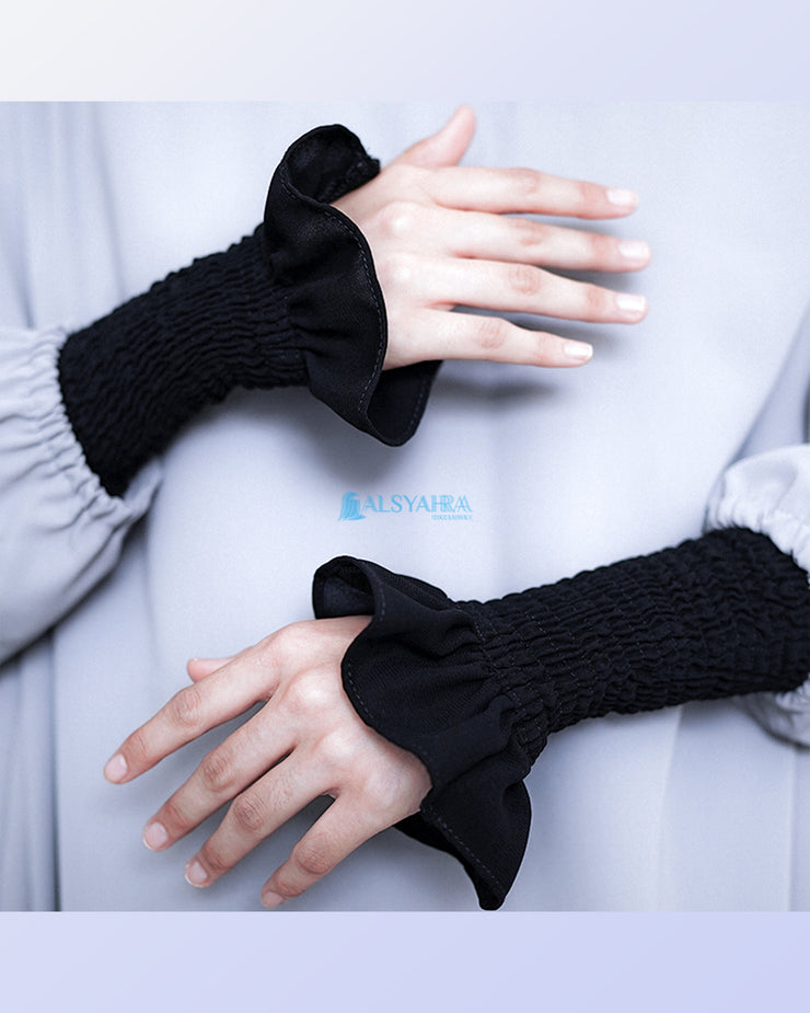 Alsyahra Exclusive Khimar Bandana Cadar Tali Jetblack Size XL