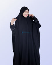Alsyahra Exclusive Khimar Bandana Cadar Tali Jetblack Size XL