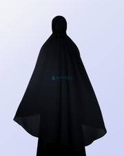 Alsyahra Exclusive Khimar Bandana Cadar Tali Jetblack Size XL
