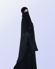 Alsyahra Exclusive Khimar Bandana Cadar Tali Jetblack Size XXL