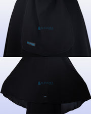 Alsyahra Exclusive Khimar Bandana Cadar Tali Jetblack Size XXL