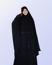 Alsyahra Exclusive Khimar Bandana Cadar Tali Jetblack Size XXL
