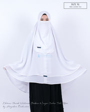 Alsyahra Set Khimar Umroh Walimah Bisban 2 Layer Cadar Tali Sifon XL