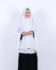 Alsyahra Set Khimar Umroh Walimah Bisban 2 Layer Cadar Tali Sifon XL