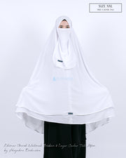 Alsyahra Set Khimar Umroh Walimah Bisban 2 Layer Cadar Tali Sifon XXL
