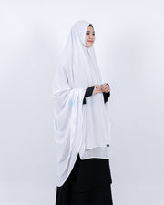Alsyahra Set Khimar Umroh Walimah Bisban 2 Layer Cadar Tali Sifon XXL