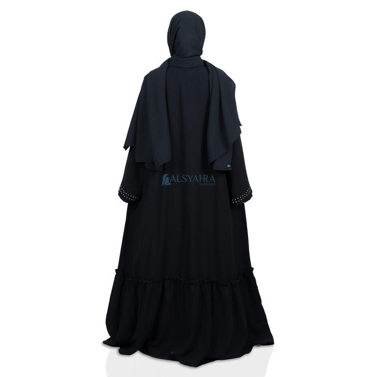 Alsyahra Exclusive Gamis Abaya Outer Hajar Multifungsi Jetblack