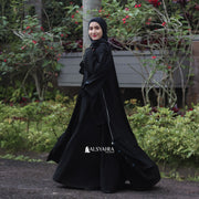 Alsyahra Exclusive Gamis Abaya Outer Hajar Multifungsi Jetblack