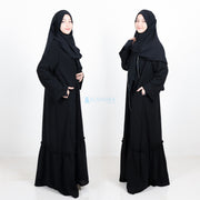 Alsyahra Exclusive Gamis Abaya Outer Hawwa Multifungsi Jetblack