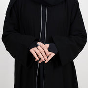 Alsyahra Exclusive Gamis Abaya Outer Hawwa Multifungsi Jetblack