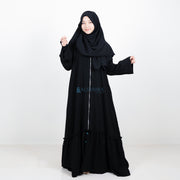 Alsyahra Exclusive Gamis Abaya Outer Hawwa Multifungsi Jetblack