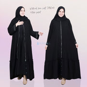 Alsyahra Exclusive Gamis Abaya Outer Sarah Multifungsi Jetblack