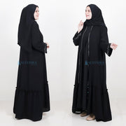 Alsyahra Exclusive Gamis Abaya Outer Sarah Multifungsi Jetblack