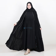 Alsyahra Exclusive Gamis Abaya Outer Sarah Multifungsi Jetblack