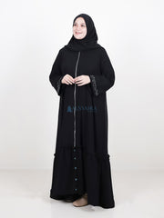 Alsyahra Exclusive Gamis Abaya Outer Sarah Multifungsi Jetblack