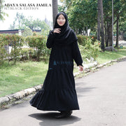 Alsyahra Exclusive Gamis Abaya Syari Salasa Jamila Jetblack