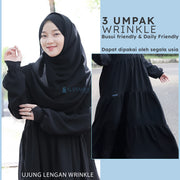 Alsyahra Exclusive Gamis Abaya Syari Salasa Jamila Jetblack