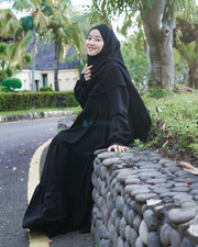 Alsyahra Exclusive Gamis Abaya Syari Salasa Jamila Jetblack