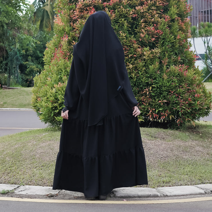 Alsyahra Exclusive Gamis Abaya Syari Salasa Jamila Jetblack