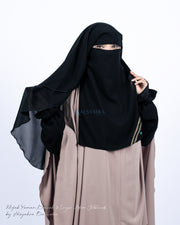 Niqab Yaman Kiswah 2 Layer Sifon Jetblack Alsyahra Exclusive