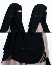 Niqab Yaman Kiswah 2 Layer Sifon Jetblack Alsyahra Exclusive