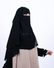 Niqab Yaman Kiswah 2 Layer Sifon Jetblack Alsyahra Exclusive
